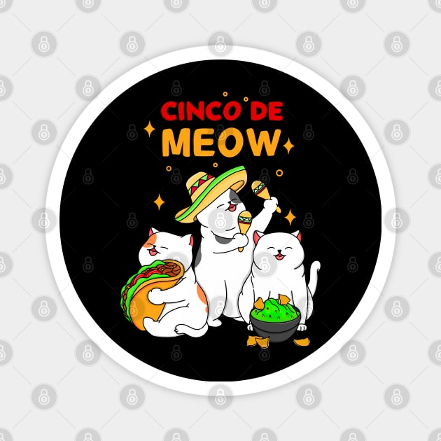 Cinco De Meow Magnet by Kimprut